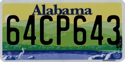 AL license plate 64CP643