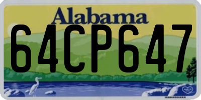 AL license plate 64CP647