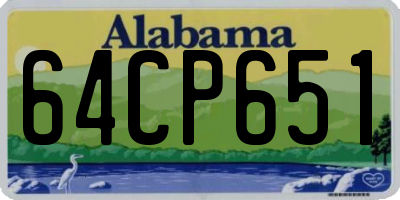 AL license plate 64CP651