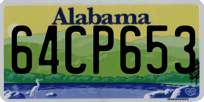 AL license plate 64CP653