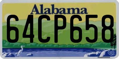 AL license plate 64CP658