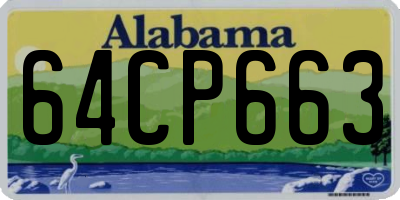 AL license plate 64CP663