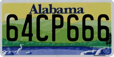 AL license plate 64CP666