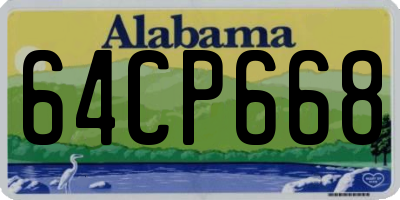 AL license plate 64CP668