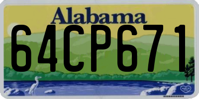AL license plate 64CP671
