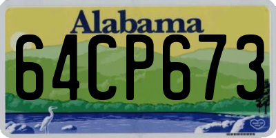 AL license plate 64CP673