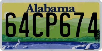 AL license plate 64CP674