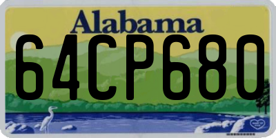 AL license plate 64CP680