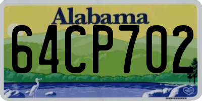 AL license plate 64CP702