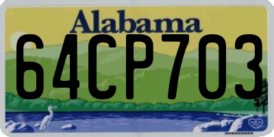 AL license plate 64CP703