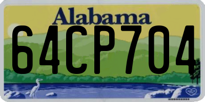 AL license plate 64CP704