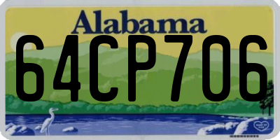 AL license plate 64CP706