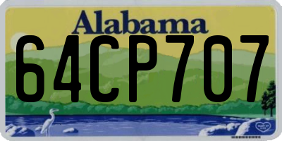 AL license plate 64CP707