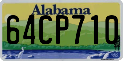 AL license plate 64CP710
