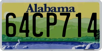 AL license plate 64CP714