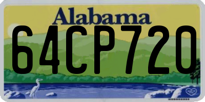 AL license plate 64CP720