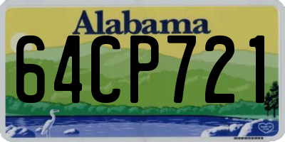 AL license plate 64CP721