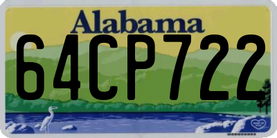 AL license plate 64CP722