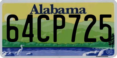 AL license plate 64CP725