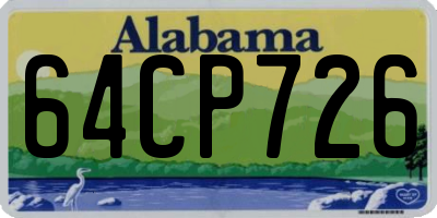 AL license plate 64CP726