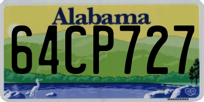 AL license plate 64CP727
