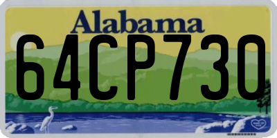 AL license plate 64CP730