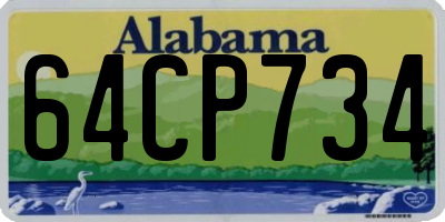 AL license plate 64CP734