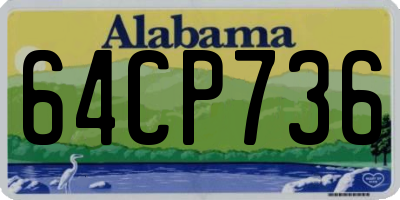 AL license plate 64CP736