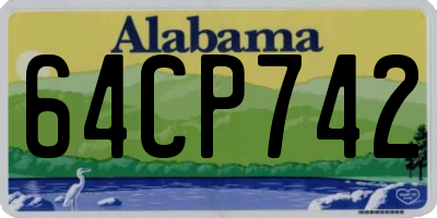 AL license plate 64CP742