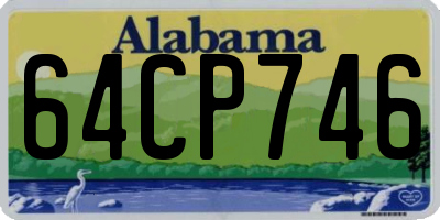 AL license plate 64CP746