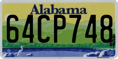 AL license plate 64CP748
