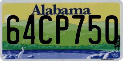 AL license plate 64CP750