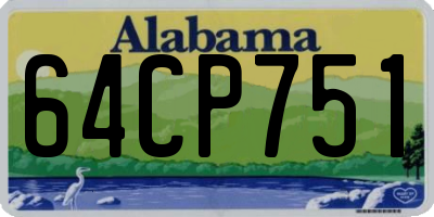 AL license plate 64CP751