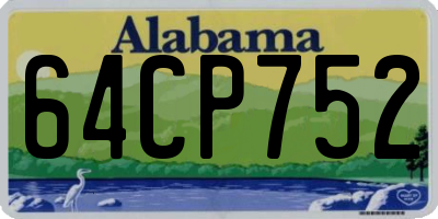 AL license plate 64CP752