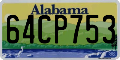AL license plate 64CP753