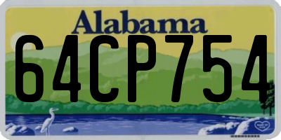 AL license plate 64CP754
