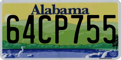 AL license plate 64CP755