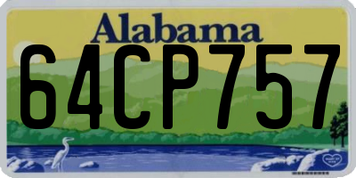 AL license plate 64CP757