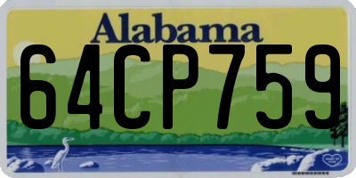 AL license plate 64CP759