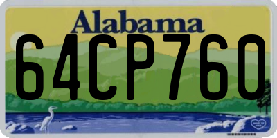 AL license plate 64CP760