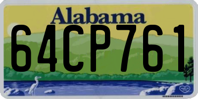 AL license plate 64CP761