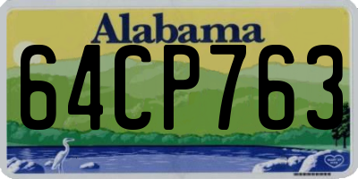AL license plate 64CP763