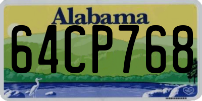 AL license plate 64CP768