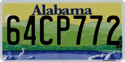 AL license plate 64CP772