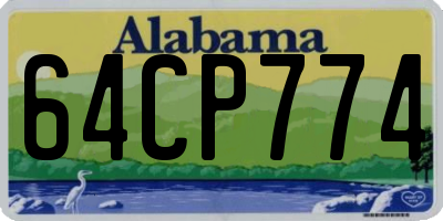 AL license plate 64CP774