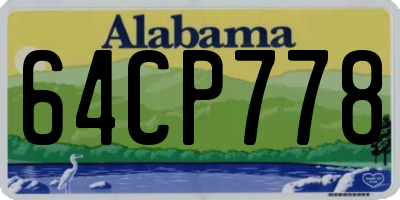 AL license plate 64CP778