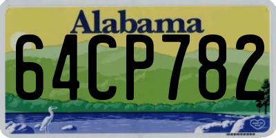 AL license plate 64CP782