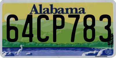 AL license plate 64CP783