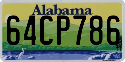 AL license plate 64CP786