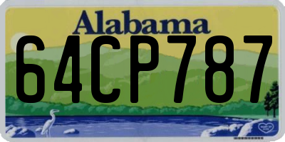 AL license plate 64CP787